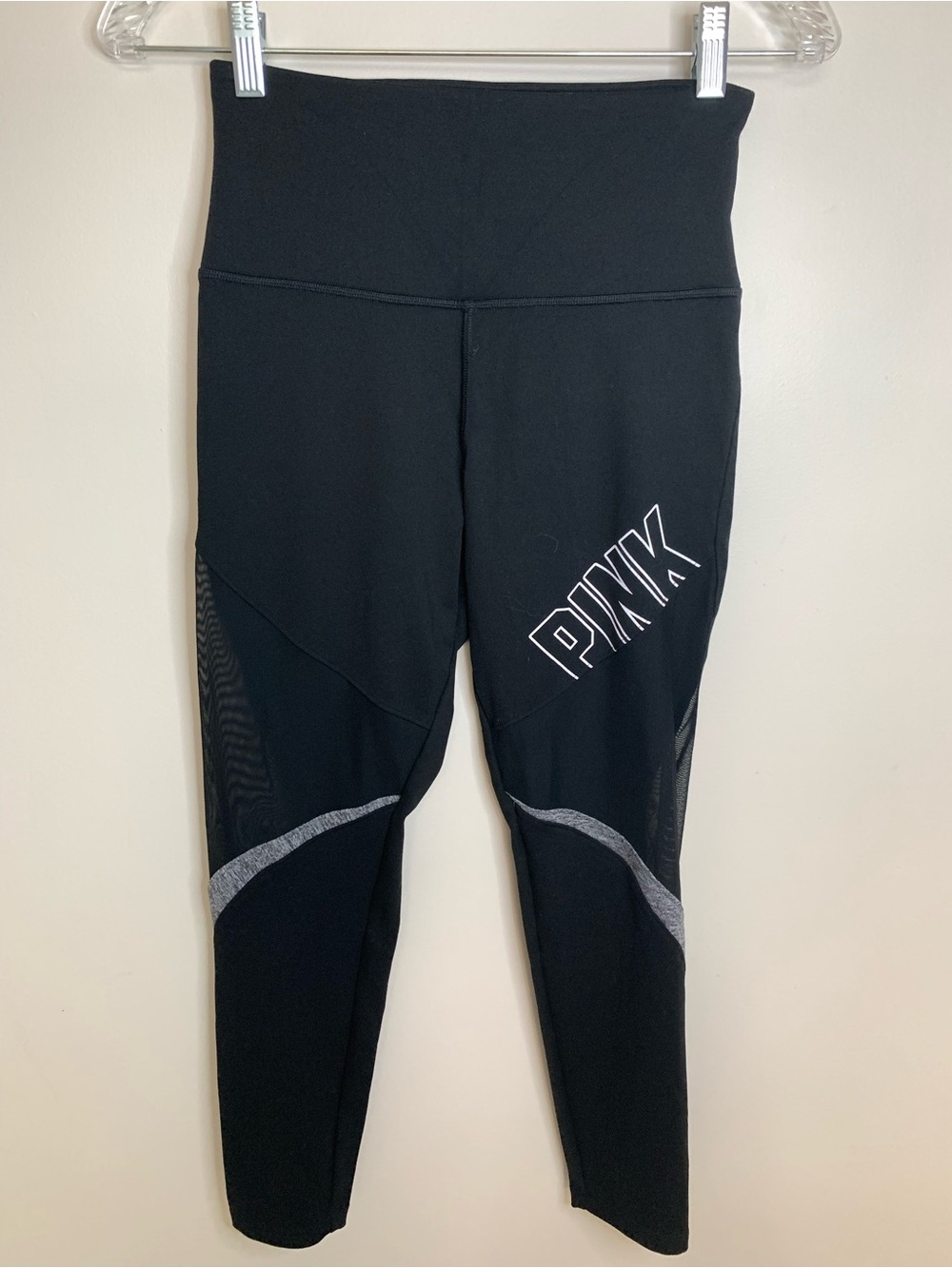 PINK Victoria's Secret Black Mesh Leggings S